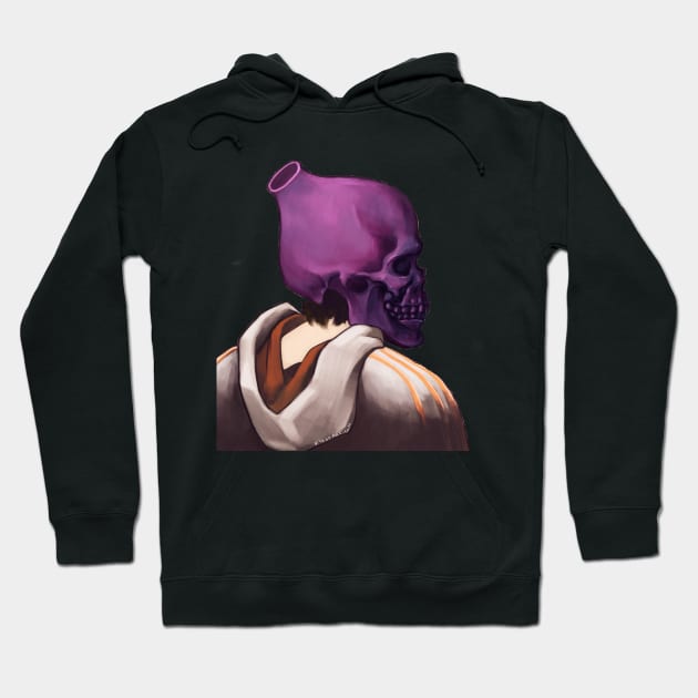 Purple Skull Punk Hoodie by KikoeART